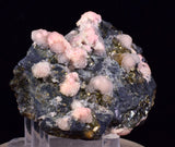7.5cms RHODOCHROSITE CRYSTALS GALENA PYRITE SPHALERITE PERU RB745