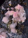 7.5cms RHODOCHROSITE CRYSTALS GALENA PYRITE SPHALERITE PERU RB745