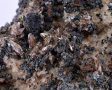 10cms AXINITE EPIDOTE SPHALERITE QUARTZ CRYSTALS PERU COLLECTOR AB275