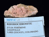 4.6cms RHODOCHROSITE JULIA FISK MINE COLORADO U S A CRYSTALS RB683