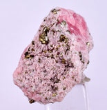 2.7cms RHODOCHROSITE PYRITE CHINA CRYSTAL RHOMBOHEDRAL MINIATURE RB684