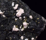 8cms MANGANO CALCITE PYRITE GALENA CRYSTALS PERU MINERAL SPECIMEN VB42