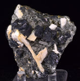 7cms MANGANO CALCITE PYRITE GALENA CRYSTALS PERU MINERAL SPECIMEN VB43