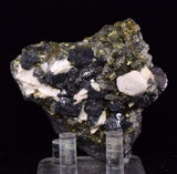 7cms MANGANO CALCITE PYRITE GALENA CRYSTALS PERU MINERAL SPECIMEN VB43