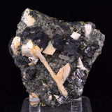7cms MANGANO CALCITE PYRITE GALENA CRYSTALS PERU MINERAL SPECIMEN VB43
