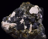 7cms MANGANO CALCITE PYRITE GALENA CRYSTALS PERU MINERAL SPECIMEN VB43