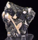 7cms MANGANO CALCITE PYRITE GALENA CRYSTALS PERU MINERAL SPECIMEN VB43