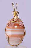 4.8cms GEM MACHU PICCHU Aragonite Cabochon PENDANT Peru BB424