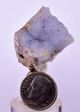 3.4cms BLUE CHALCEDONY PERU Crystal Quartz  Translucent Mineral Sample  Collector QB123