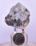 3cms BLUE CHALCEDONY PERU Crystal Quartz  Translucent Mineral Sample  Collector QB125