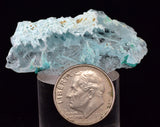 4.3cms GEM CHRYSOCOLLA INSIDE SELENITE CRYSTAL LILY MINE PERU TB222