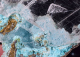 4.6cms GEM CHRYSOCOLLA INSIDE SELENITE CRYSTAL LILY MINE PERU TB223