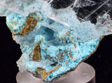 4.6cms GEM CHRYSOCOLLA INSIDE SELENITE CRYSTAL LILY MINE PERU TB223