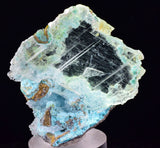 4.6cms GEM CHRYSOCOLLA INSIDE SELENITE CRYSTAL LILY MINE PERU TB223