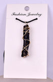 4.3cms GOLDEN BLACK CORAL PERU NATURAL GOLDEN WIRE JEWELRY JB28