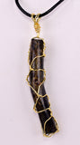 5.1cms GOLDEN BLACK CORAL PERU NATURAL GOLDEN WIRE JEWELRY JB29