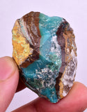 29grs GEM SILICA CHRYSOCOLLA CHALCEDONY LILY MINE PERU ROUGH SB246