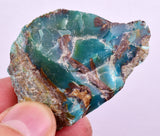 25grs GEM SILICA CHRYSOCOLLA CHALCEDONY LILY MINE PERU ROUGH SB247