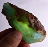 80Grams GEM BLUE OPAL PERU ROUGH SCENIC SEASCAPE MINERAL SPECIMEN OB166