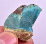 7.5grs GEM SILICA CHRYSOCOLLA CHALCEDONY LILY MINE PERU ROUGH SB250