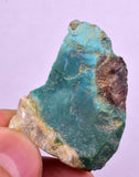 7.5grs GEM SILICA CHRYSOCOLLA CHALCEDONY LILY MINE PERU ROUGH SB250