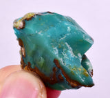 13.5grs GEM SILICA CHRYSOCOLLA CHALCEDONY LILY MINE PERU ROUGH SB244