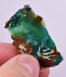 11grs GEM SILICA CHRYSOCOLLA CHALCEDONY LILY MINE PERU ROUGH SB245