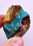 29grs GEM SILICA CHRYSOCOLLA CHALCEDONY LILY MINE PERU ROUGH SB246
