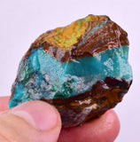 29grs GEM SILICA CHRYSOCOLLA CHALCEDONY LILY MINE PERU ROUGH SB246