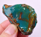 25grs GEM SILICA CHRYSOCOLLA CHALCEDONY LILY MINE PERU ROUGH SB247