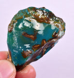25grs GEM SILICA CHRYSOCOLLA CHALCEDONY LILY MINE PERU ROUGH SB247