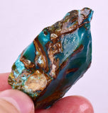 25grs GEM SILICA CHRYSOCOLLA CHALCEDONY LILY MINE PERU ROUGH SB247