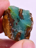 17grs GEM SILICA CHRYSOCOLLA CHALCEDONY LILY MINE PERU ROUGH SB248