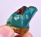7.5grs GEM SILICA CHRYSOCOLLA CHALCEDONY LILY MINE PERU ROUGH SB250