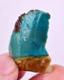 7.5grs GEM SILICA CHRYSOCOLLA CHALCEDONY LILY MINE PERU ROUGH SB250
