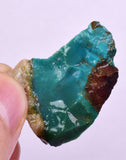 7.5grs GEM SILICA CHRYSOCOLLA CHALCEDONY LILY MINE PERU ROUGH SB250