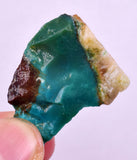 7.5grs GEM SILICA CHRYSOCOLLA CHALCEDONY LILY MINE PERU ROUGH SB250