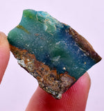 10grs GEM SILICA CHRYSOCOLLA CHALCEDONY LILY MINE PERU ROUGH SB254