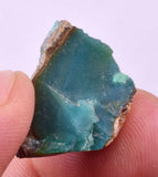 5.2grs GEM SILICA CHRYSOCOLLA CHALCEDONY LILY MINE PERU ROUGH SB257