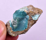 3.4grs GEM SILICA CHRYSOCOLLA CHALCEDONY LILY MINE PERU ROUGH SB259