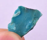 1.6grs GEM SILICA CHRYSOCOLLA CHALCEDONY LILY MINE PERU ROUGH SB261