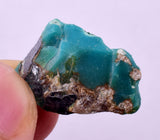 1.6grs GEM SILICA CHRYSOCOLLA CHALCEDONY LILY MINE PERU ROUGH SB261