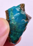 23grs GEM SILICA CHRYSOCOLLA CHALCEDONY LILY MINE PERU ROUGH SB252