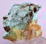 9.5cms DRUZY CHRYSOCOLLA CALCITE PERU COPPER 2000 DISCOVERY DB115