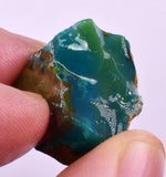 10grs GEM SILICA CHRYSOCOLLA CHALCEDONY LILY MINE PERU ROUGH SB254