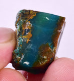10grs GEM SILICA CHRYSOCOLLA CHALCEDONY LILY MINE PERU ROUGH SB254