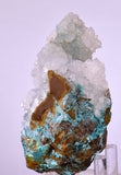 10cms DRUZY CHRYSOCOLLA CALCITE PERU COPPER 2000 DISCOVERY DB116
