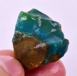 10grs GEM SILICA CHRYSOCOLLA CHALCEDONY LILY MINE PERU ROUGH SB254