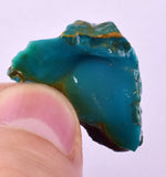 4.3grs GEM SILICA CHRYSOCOLLA CHALCEDONY LILY MINE PERU ROUGH SB255