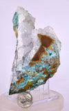 10cms DRUZY CHRYSOCOLLA CALCITE PERU COPPER 2000 DISCOVERY DB116